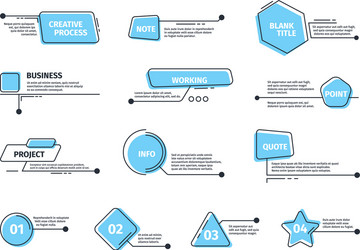 callouts boxes digital frames for text layout vector image