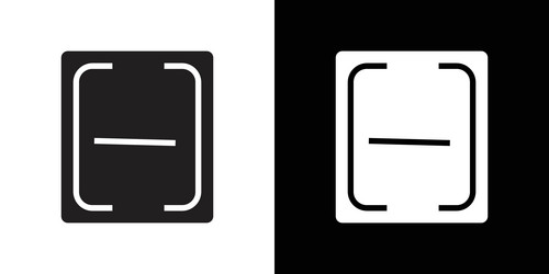 scan button icon simple symbol vector image