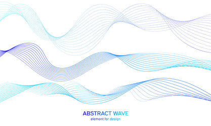 Abstract colorful wave element for design vector