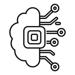 cloud computing system connecting to network hubs vector image
