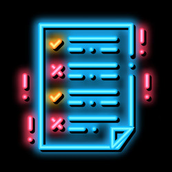 dementia brain test neon glow icon vector