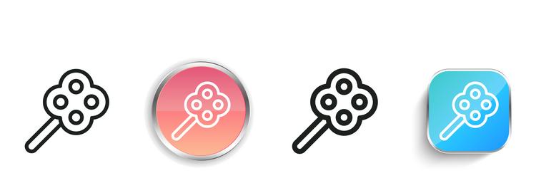 filters icon thin linear regular and button style vector image