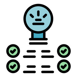 light bulb generating checked tasks representing vector image