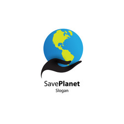 save planet logo vector