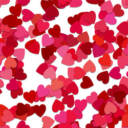 seamless abstract random heart pattern background vector image