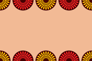 seamless horizontal border pattern with circles vector image