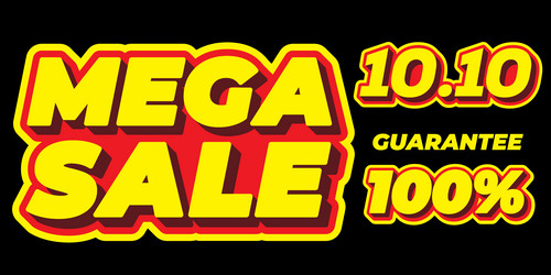 100 percent mega sale 1010 celebration discount vector