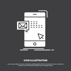 Bulk dialog instant mail message icon glyph vector