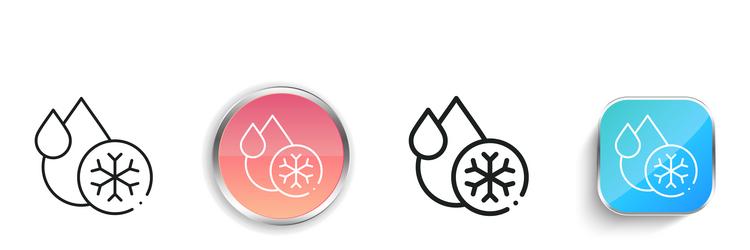 cold water icon thin linear regular and button vector image
