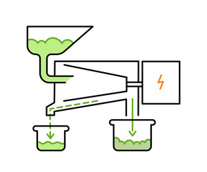 juicer scheme device working principle editable vector