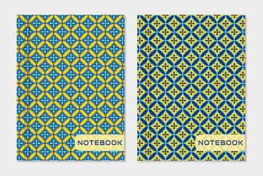 Notebook cover design set Royalty Free Vector Image