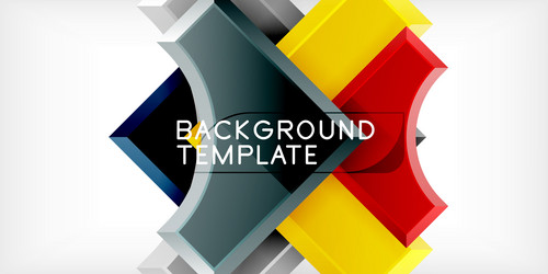 square arrow shapes with round elements vector image