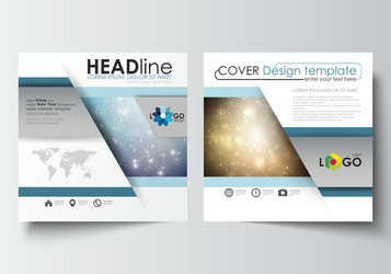 Business templates for square design brochure vector