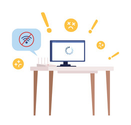 Failed Internet Connection - Computer Icon vector