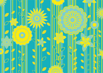 Funky flowers vector