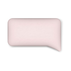 speech bubble rectangular shape realistic 3d vector image