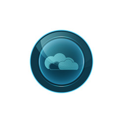 web button cloud on white background design vector image