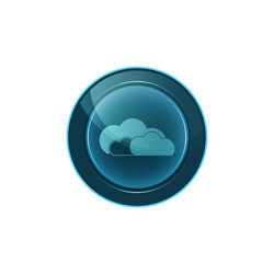 Web button cloud on white background design vector