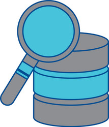 Database search data center icon image vector