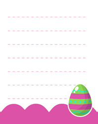 design element notebook and diary with easter egg vector image