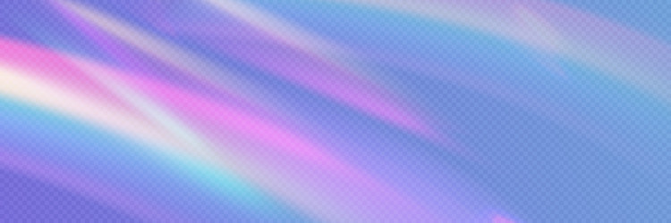 Rainbow light prism effect transparent background Vector Image