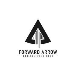 abstract triangle combined with forward arrow vector image