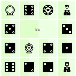 Bet icons vector