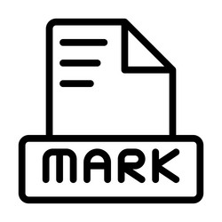 Markdown file icon outline extension icons vector