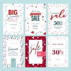 summer sale banners vector