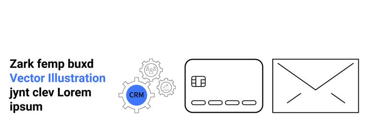 crm integration with email and cloud computing vector image