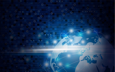 global network connection design with copy space vector image