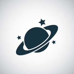 Planet icon for web and ui on white background vector