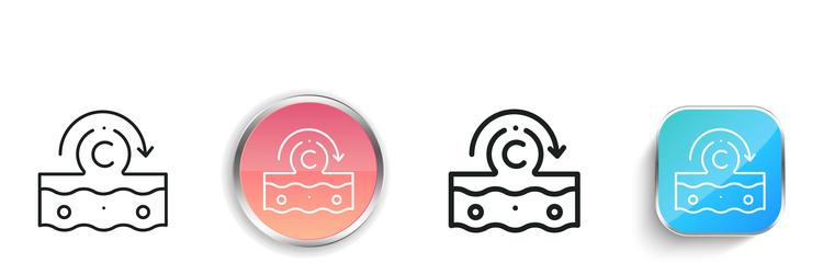 collagen icon thin linear regular and button vector image