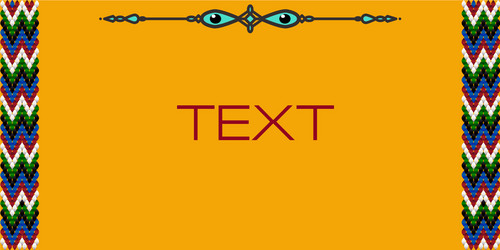 Frame for text with a pattern on bedouin fabric vector