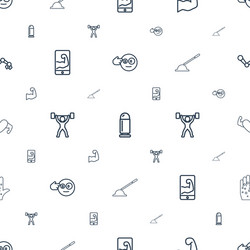 arm icons pattern seamless white background vector