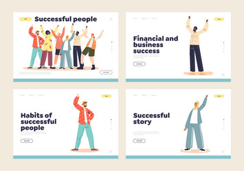 Successful people and story of business vector