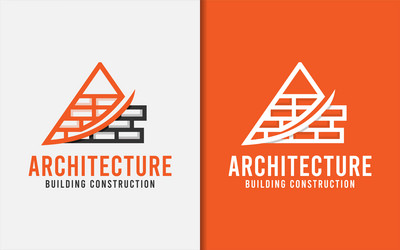 abstract architecture logo design with initial vector