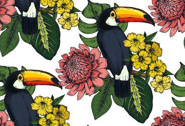 seamless pattern with compositions of hand vector image