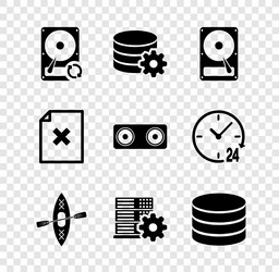 set hard disk drive hdd sync refresh setting vector image