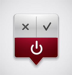 start power button ui icon design on off symbol vector image