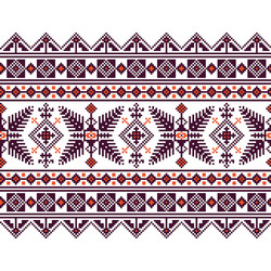 ukrainian ethnic stitch pattern ornament vector