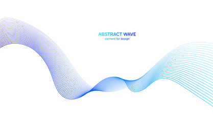Abstract colorful wave element for design vector