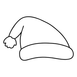 doodle santa hat cartoon element sketch black