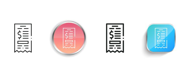 fine icon thin linear regular and button style vector image
