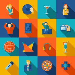 night club icon flat vector