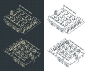 expansion module for arduino uno drawings vector