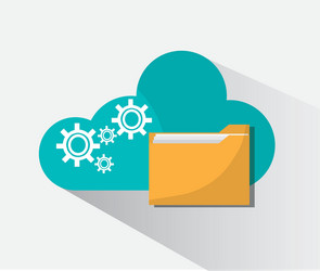 file and cloud computing design vector image