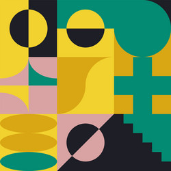 abstract square pattern design vector image