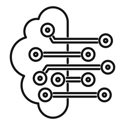 cloud computing electronic circuit board data vector image