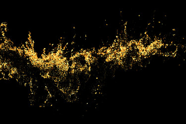 Golden Glitter Black Background Vector Image